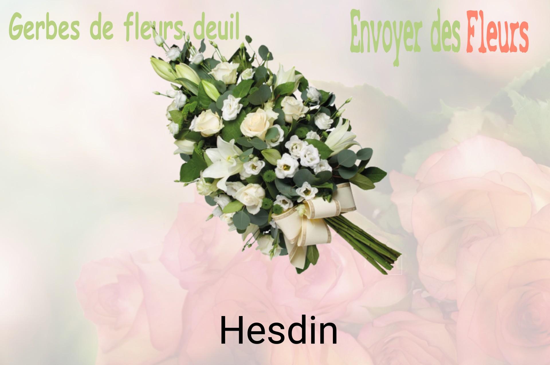 Gerbe de fleurs de deuil livrée à Hesdin